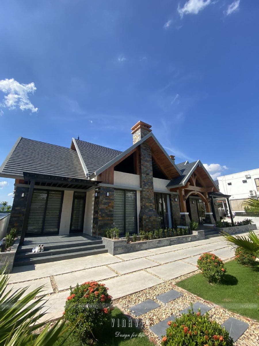 Thi công biệt thự 1 tầng hiện đại 240m2 (CĐT: Mr Thuận - Vĩnh Phúc) TCBT2212