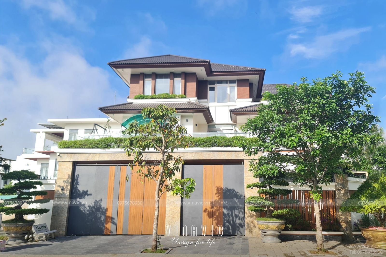 Thi công biệt thự góc 3 tầng 2 mặt tiền 208m2 (CĐT: Mr Hiệu - An Giang) TCBT2214