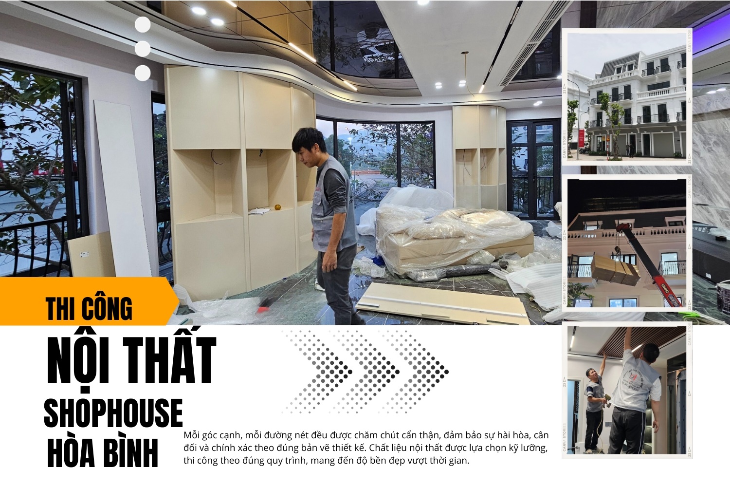Thi công nội thất Vinhome Shophouse (CĐT: Mr Thư - Hòa Bình) TCNT2215