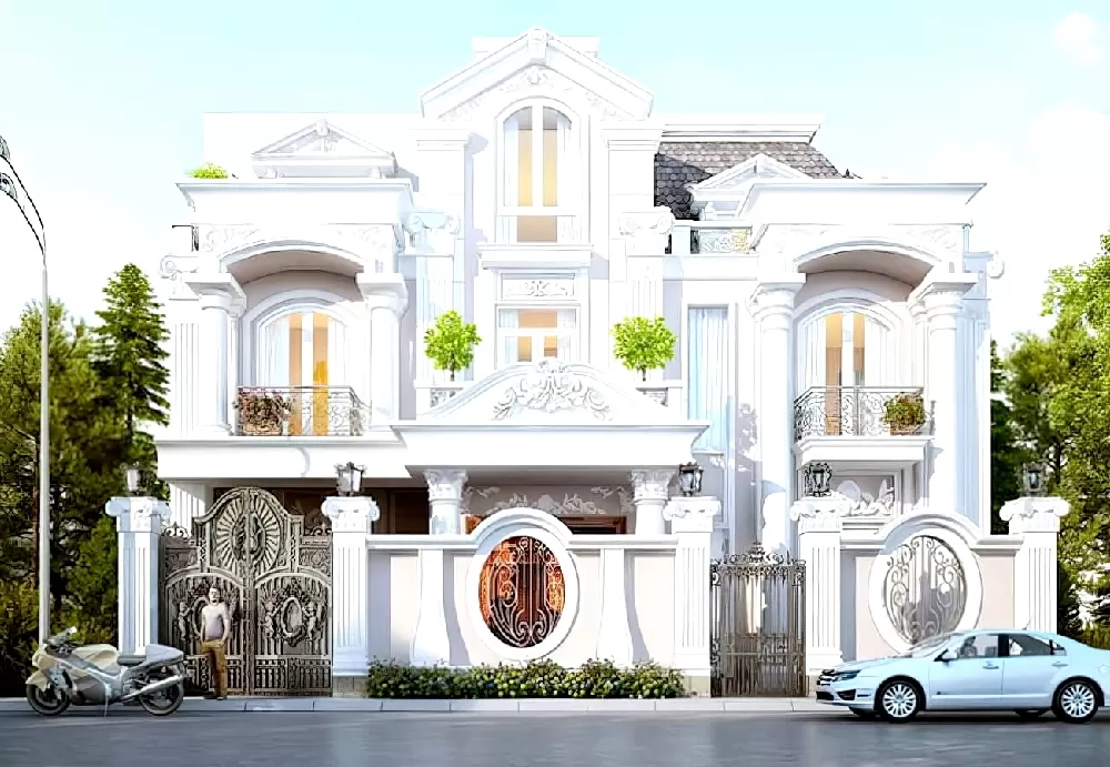Biệt thự màu trắng
