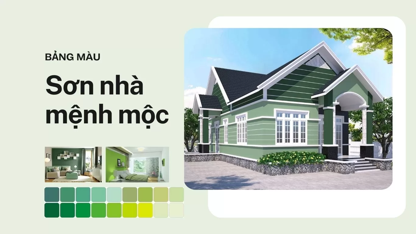 Bảng màu sơn nhà mệnh mộc 
