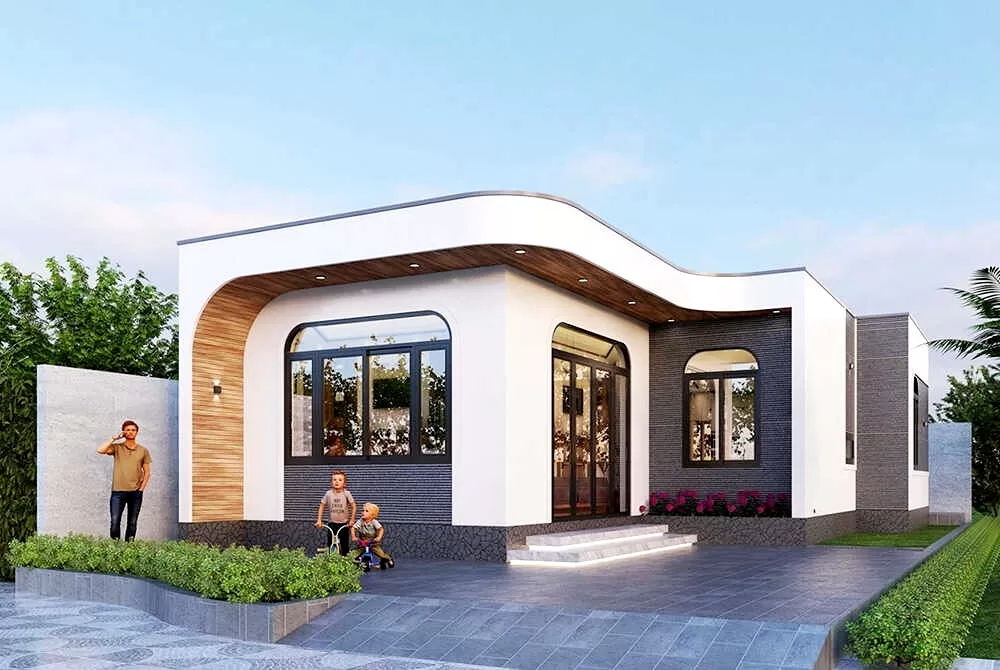 Mẫu nhà villa cấp 4 theo phong cách hiện đại