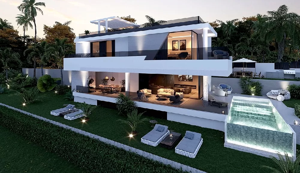 Thiết kế villa 2 tầng đẹp với bể bơi