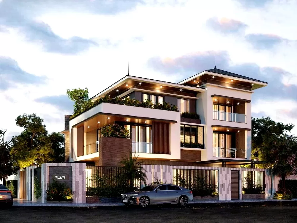 Thiết kế phong cách hiện đại với hình khối đơn giản