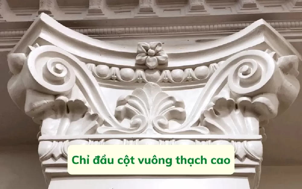 Phào chỉ cột vuông thạch cao