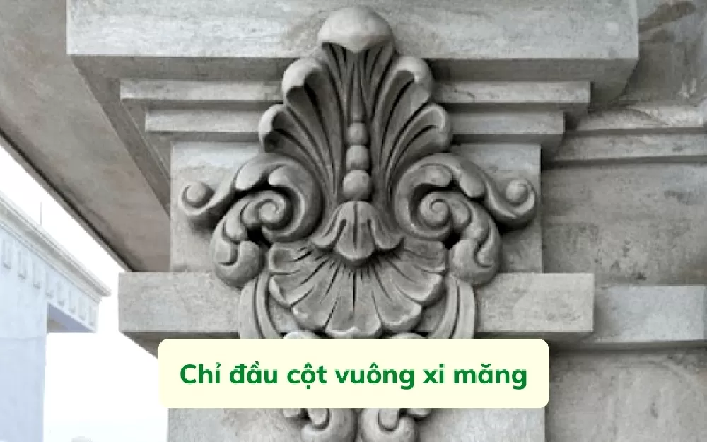 Phào chỉ cột vuông xi măng
