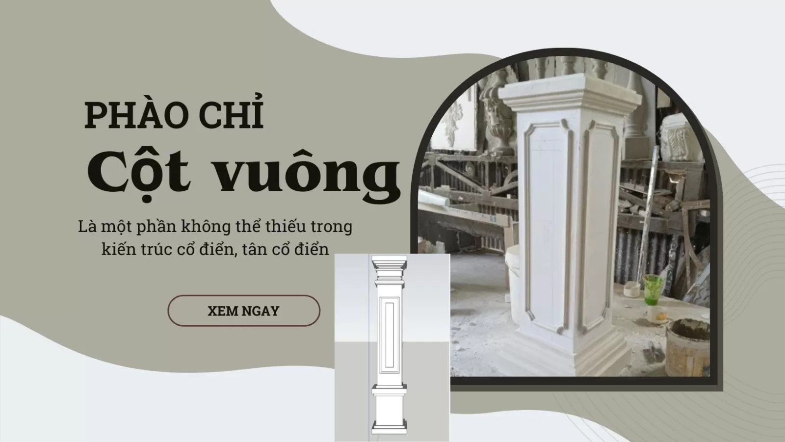 Phào chỉ cột vuông
