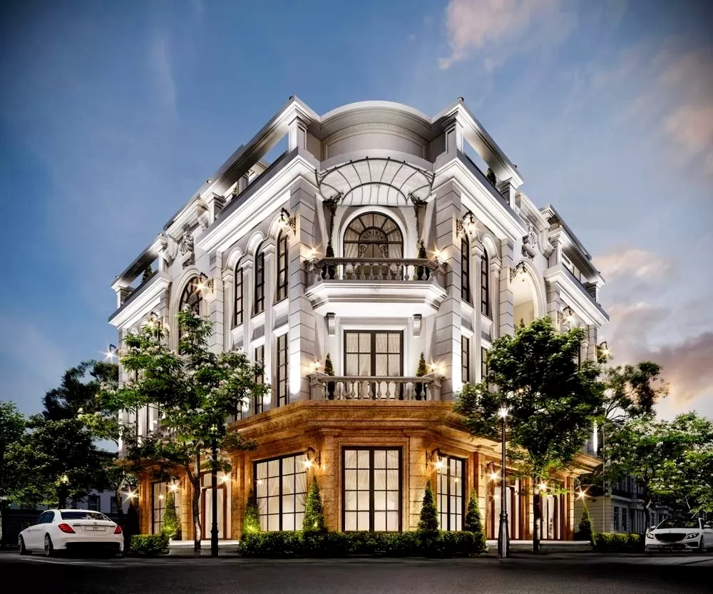 Thiết kế nhà hàng tân cổ điển 2 tầng