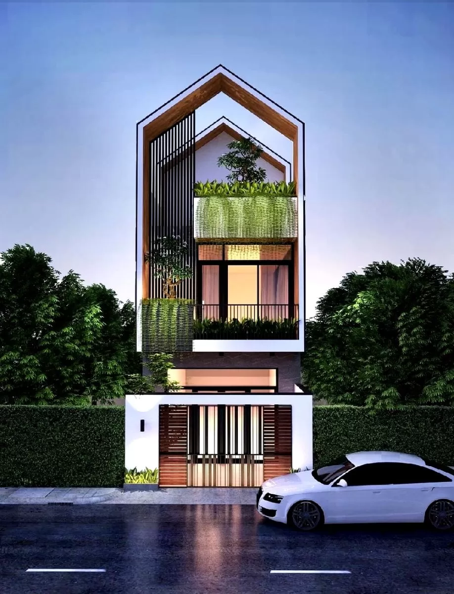 Mẫu nhà 2 tầng mái thái 1 tum