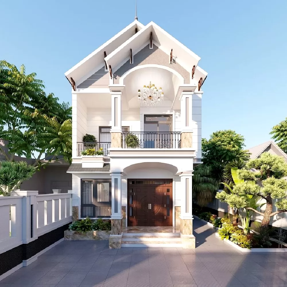 Lựa chọn màu sắc phù hợp cho mẫu nhà ống mái thái