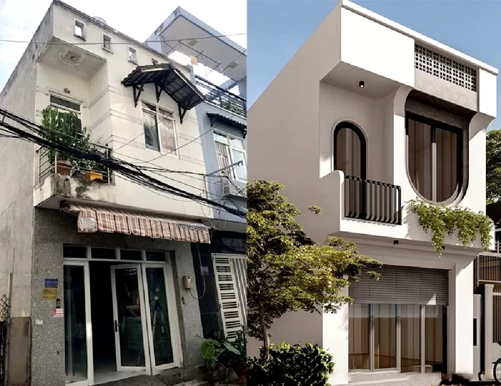 Cải tạo nhà 2 tầng cũ trong ngõ nhỏ đẹp mỹ mãn 