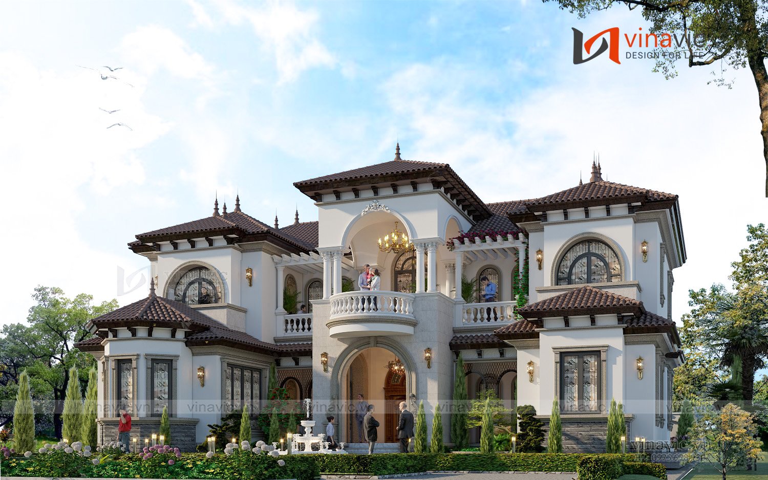 Phối cảnh 3D đẹp như mơ của căn biệt thự BT2331