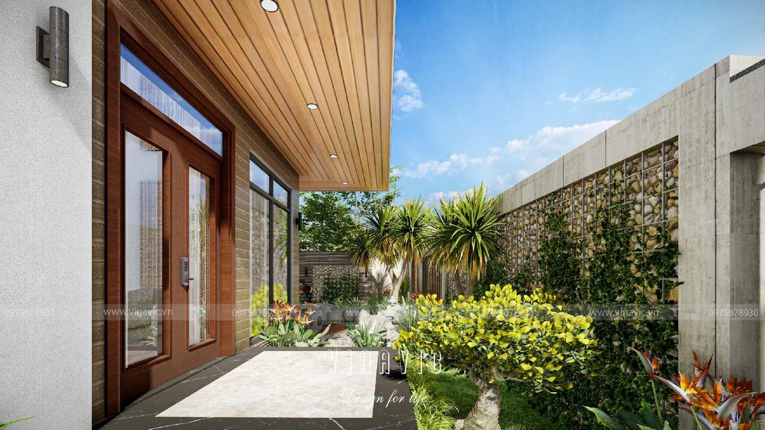 Trần gỗ nhựa cho không gian thêm ấm cúng