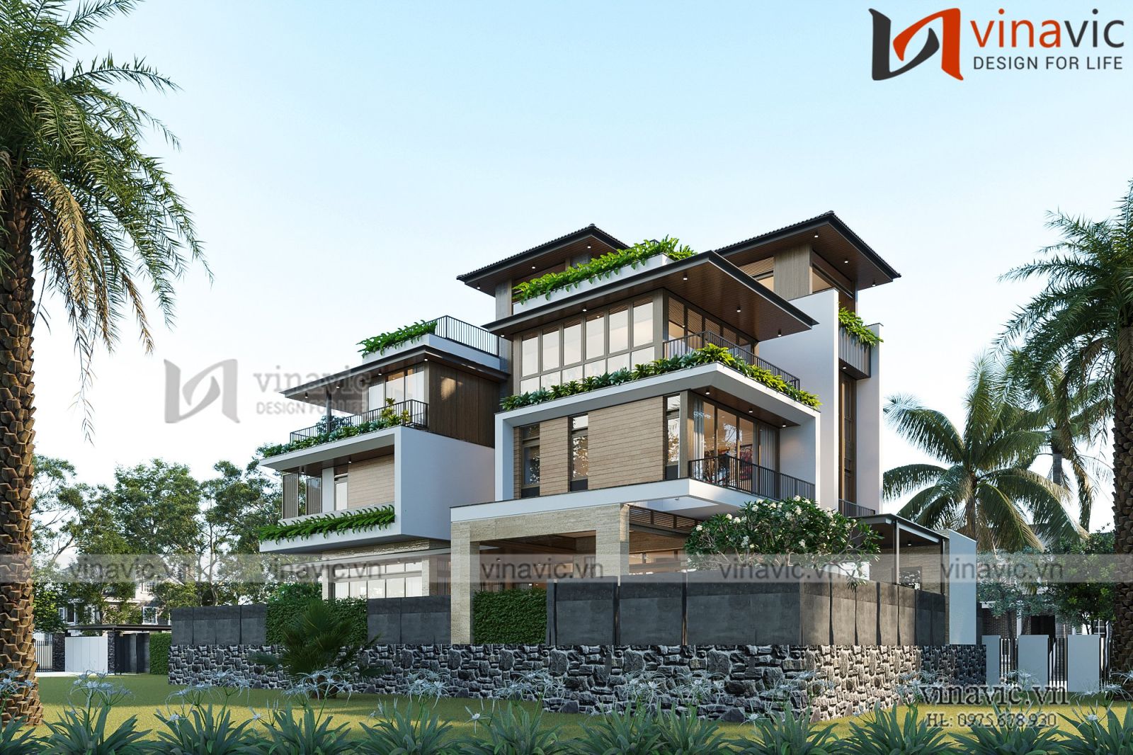 Góc nghiêng tinh tế của biệt thự mặt tiền 12m