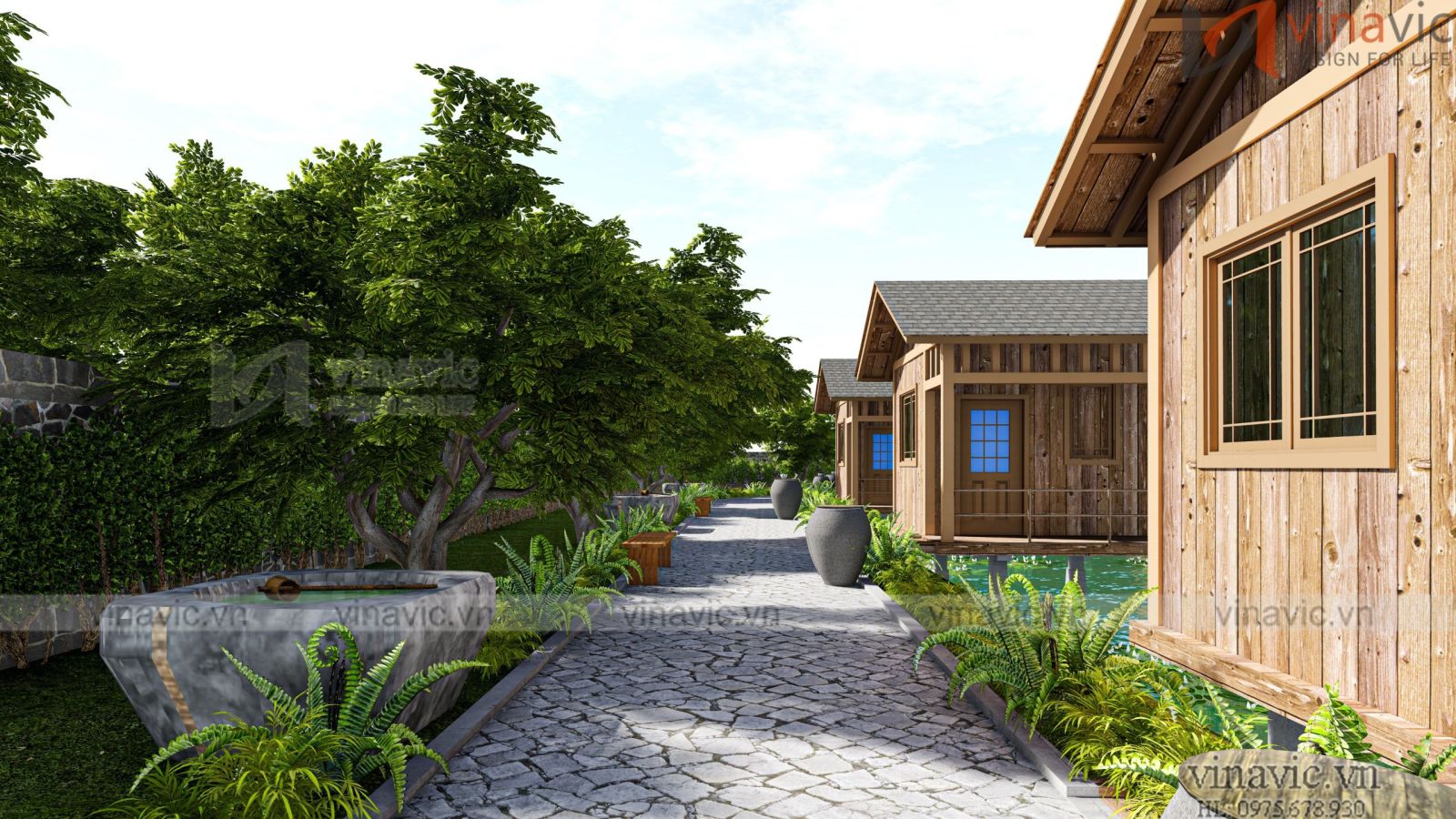 Cảnh quan thiên nhiên tươi tốt 