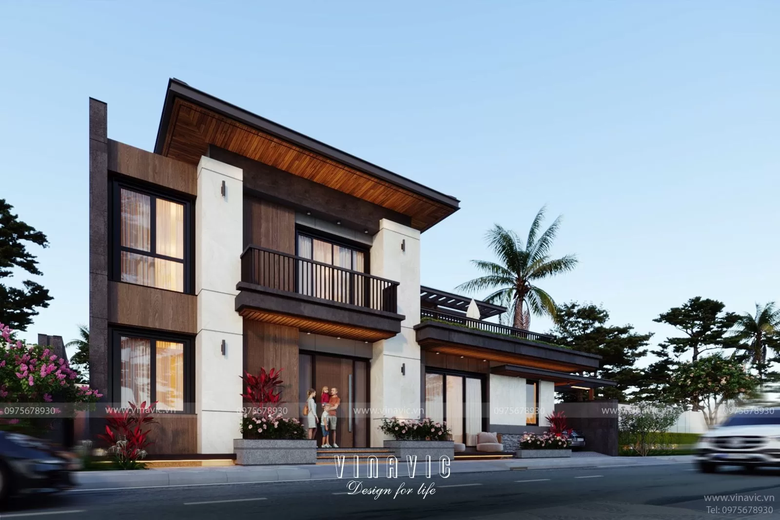 Mẫu biệt thự 2 tầng 120m2 4 phòng ngủ – Đáp ứng gia đình đông người