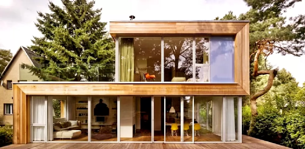 Kính được sử dụng rộng rãi ở các mặt của ngôi nhà