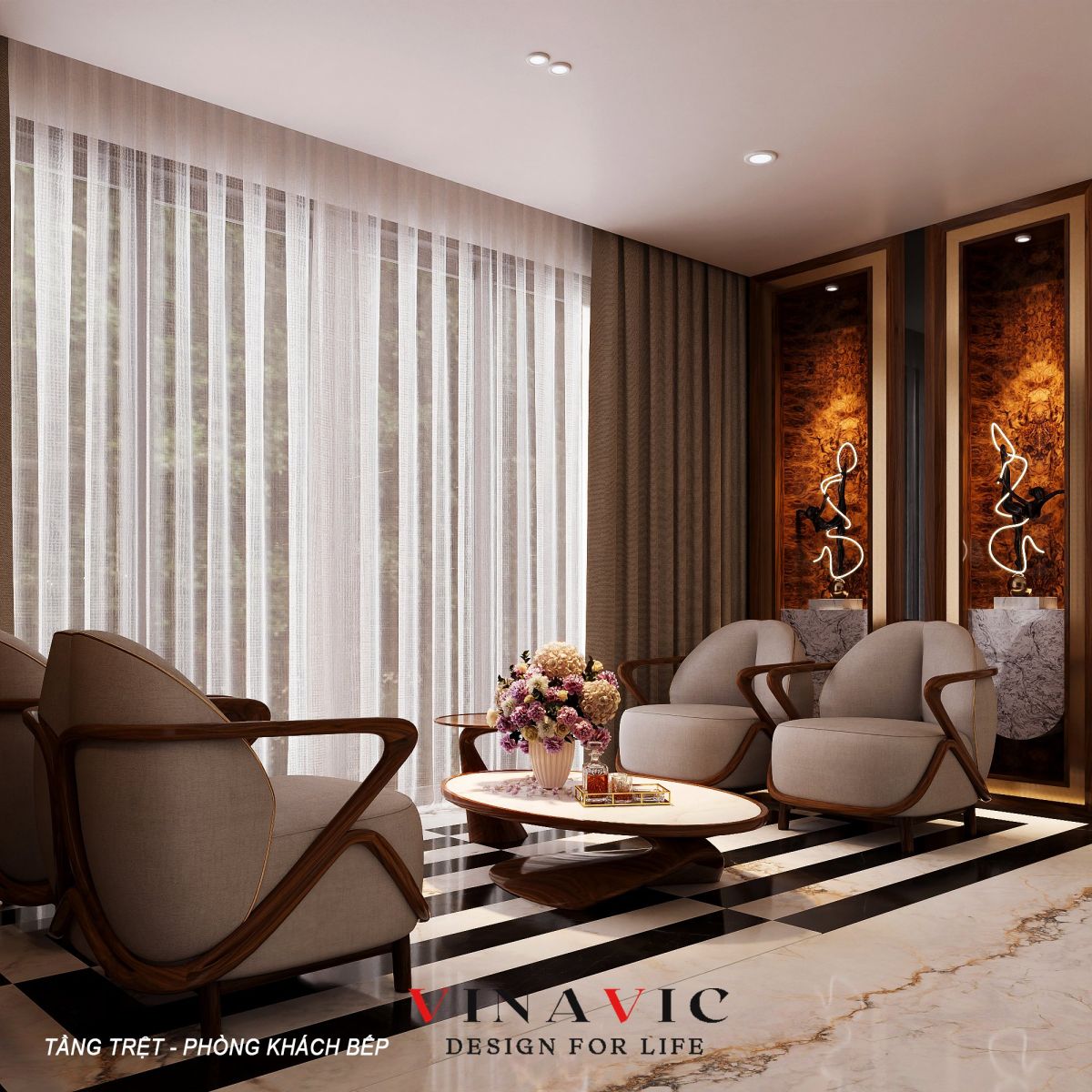 Thiết kế nội thất biệt thự hiện đại siêu sang