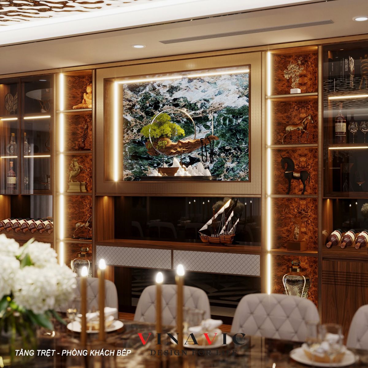 Thiết kế nội thất biệt thự hiện đại siêu sang