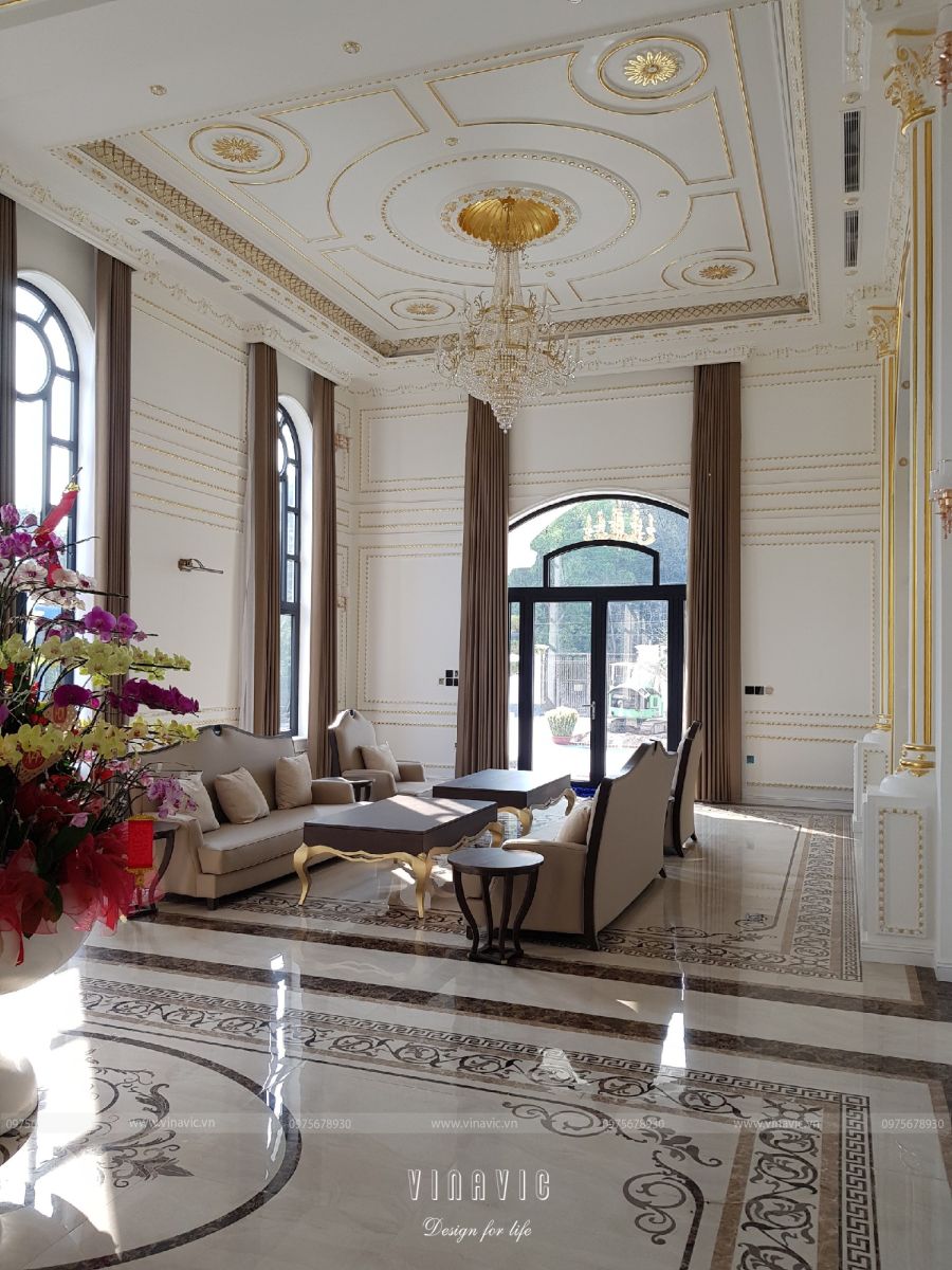 Thi công trọn gói kiến trúc và nội thất biệt thự ở Bình Dương TCBT2002