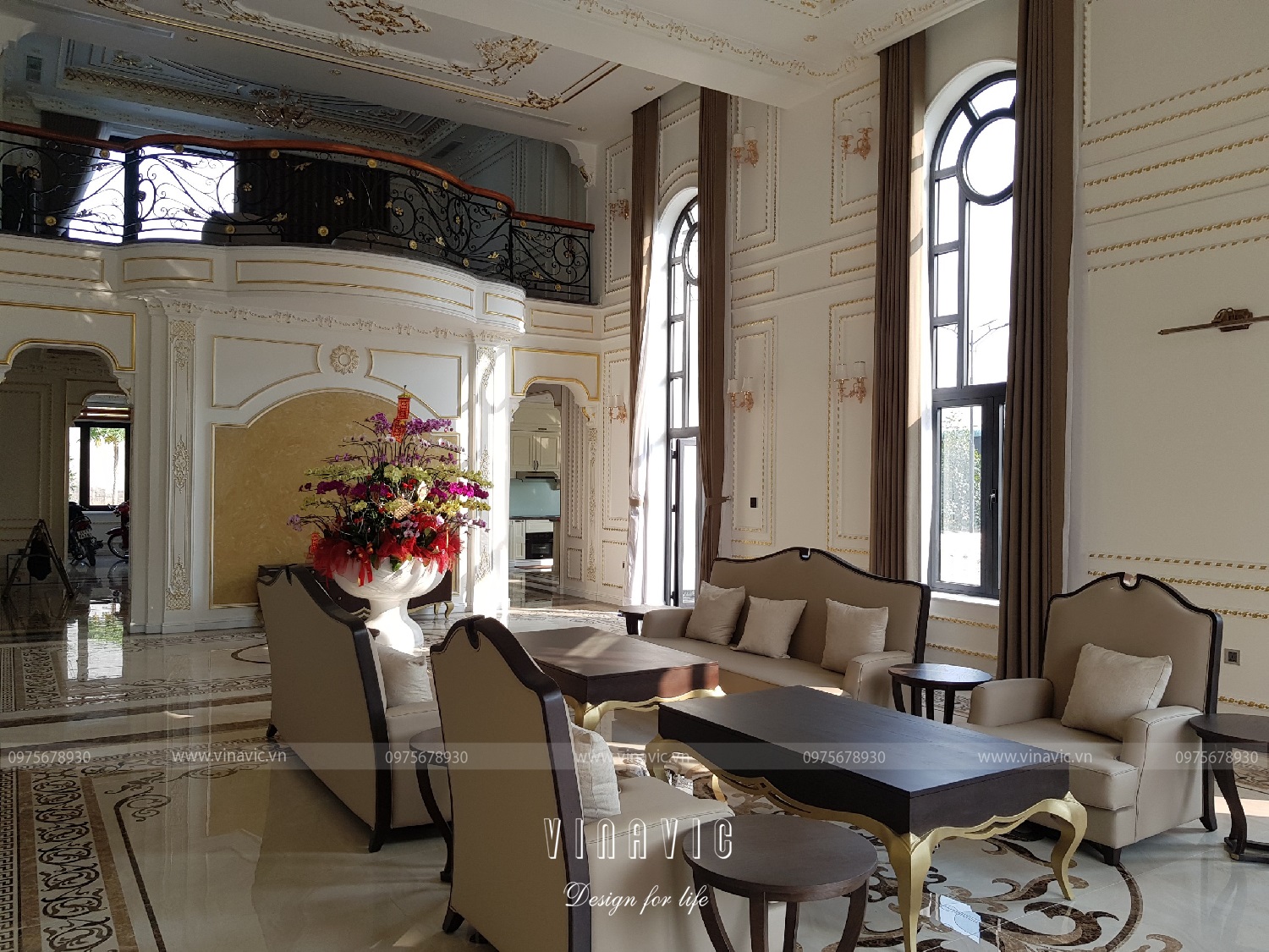 Thi công trọn gói kiến trúc và nội thất biệt thự ở Bình Dương TCBT2002