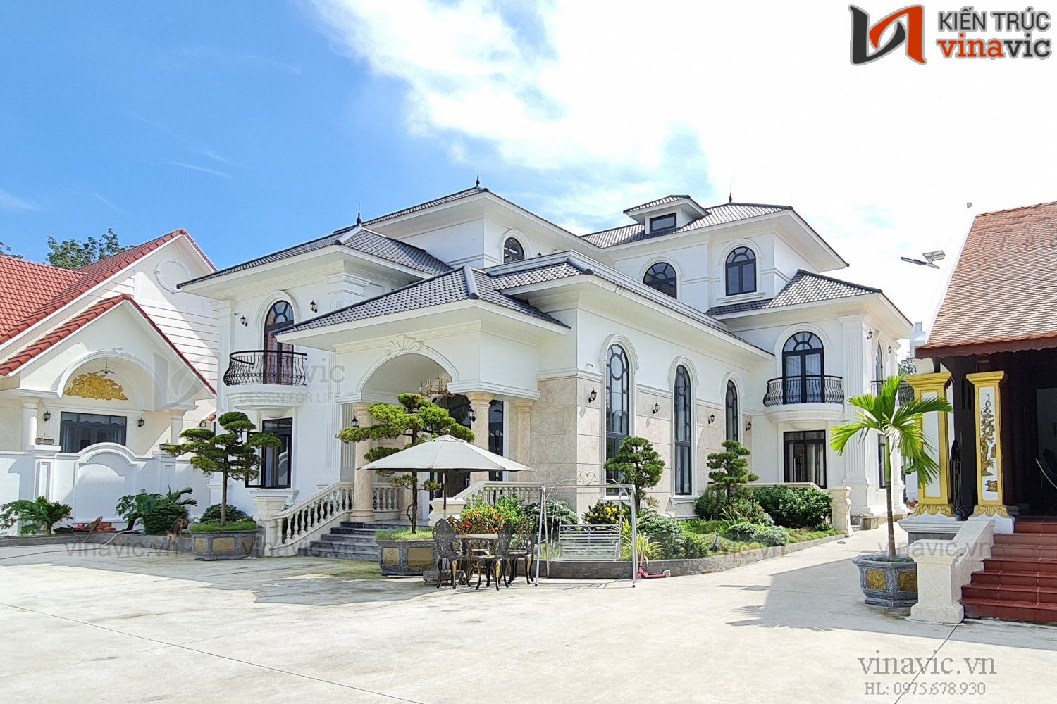 Thi công trọn gói kiến trúc và nội thất biệt thự ở Bình Dương TCBT2002