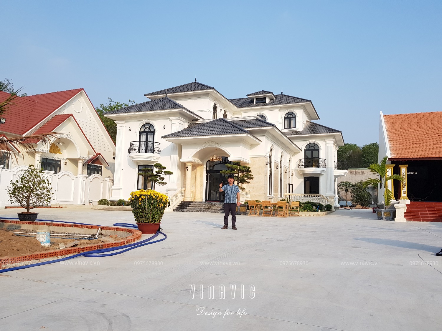 Thi công trọn gói kiến trúc và nội thất biệt thự ở Bình Dương TCBT2002