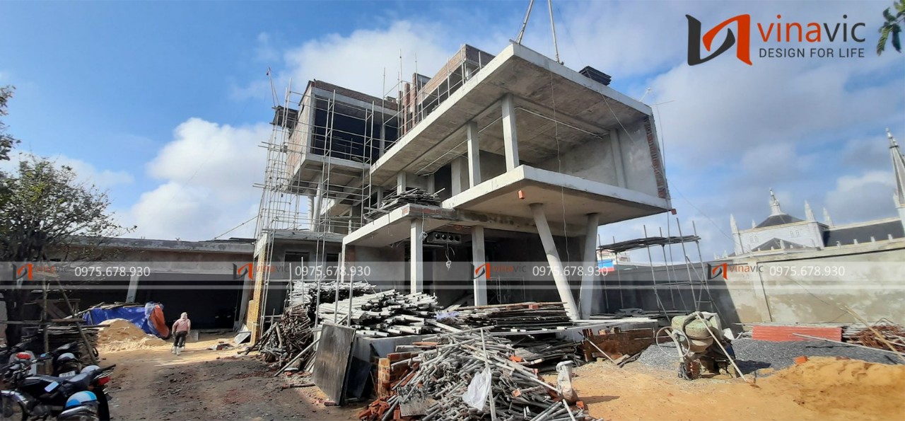 Thi công biệt thự hiện đại 3 tầng 220m2 (CĐT: Mr Nhật- Quảng Bình) TCBT2218