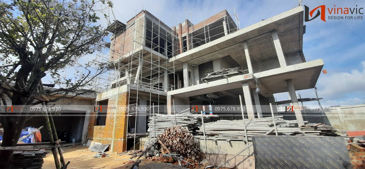 Thi công biệt thự hiện đại 3 tầng 220m2 (CĐT: Mr Nhật- Quảng Bình) TCBT2218