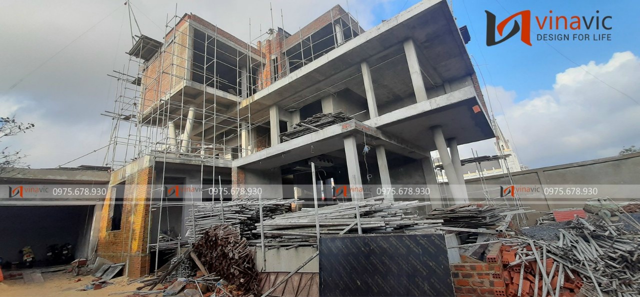 Thi công biệt thự hiện đại 3 tầng 220m2 (CĐT: Mr Nhật- Quảng Bình) TCBT2218