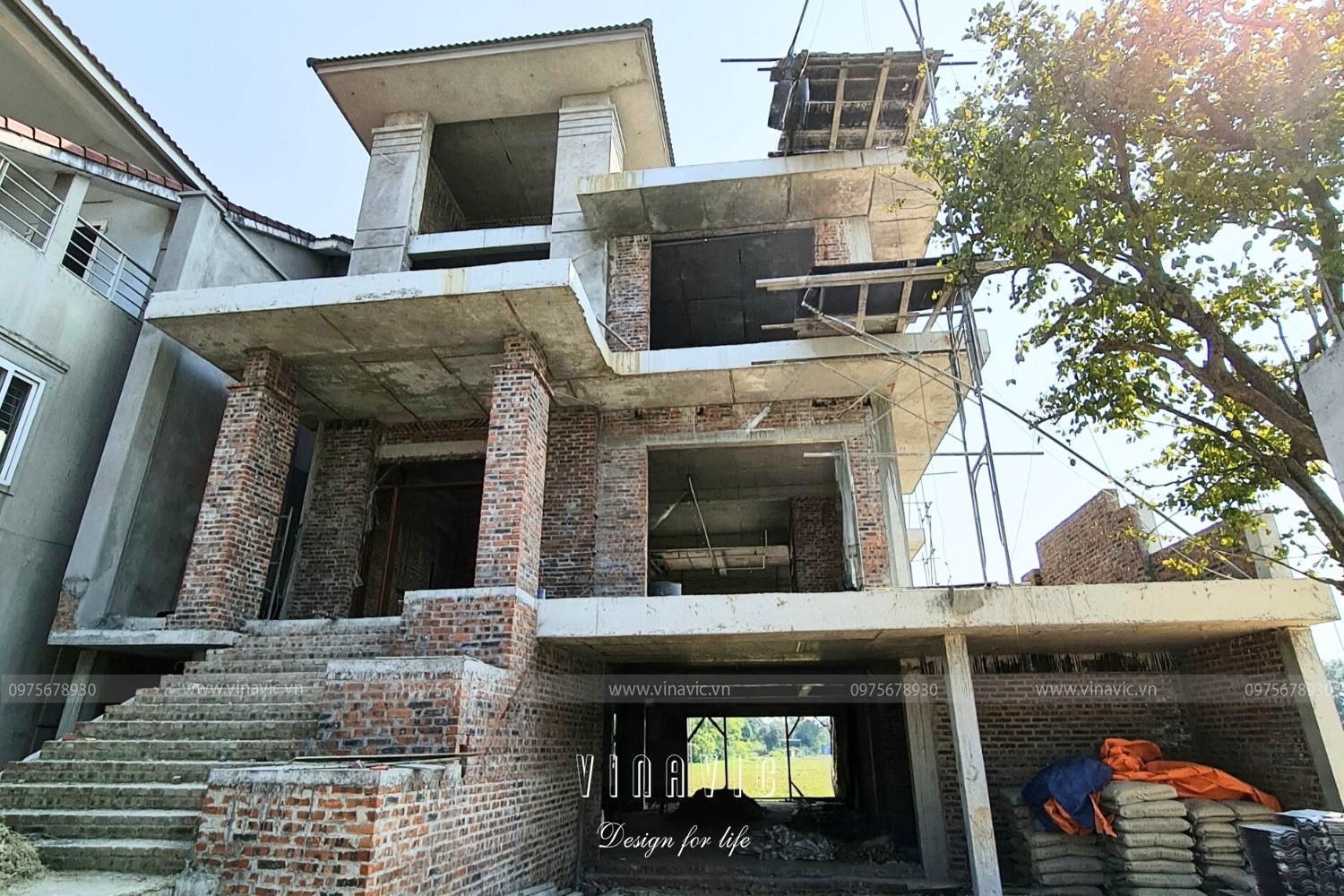 Thi công biệt thự 4 tầng hiện đại 180m2 (CĐT: Mr Nam - Nghệ An) TCBT2222