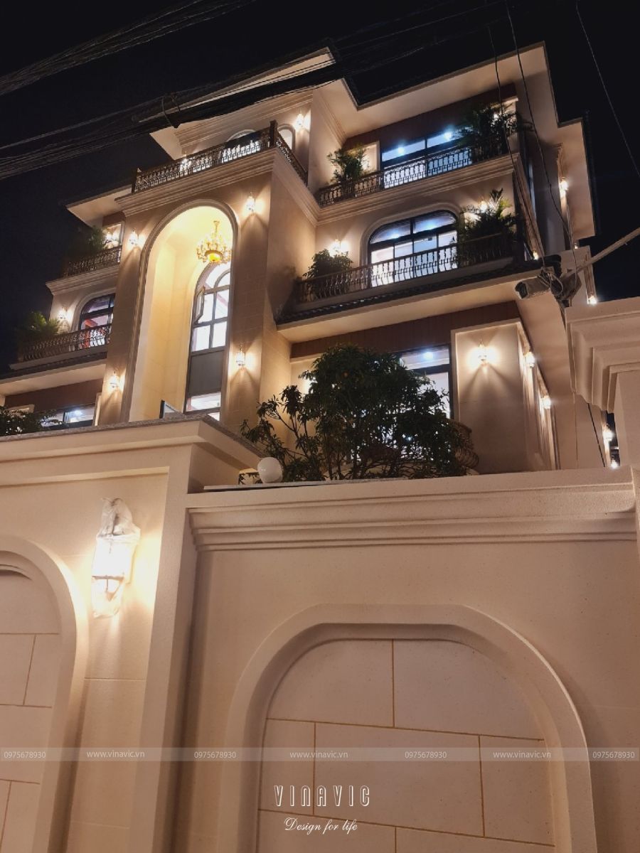 Thi công biệt thự 4 tầng tân cổ điển 223m2 (CĐT: Mrs Liên - Nghệ An) TCBT2224