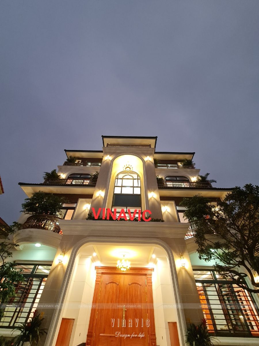 Thi công biệt thự 4 tầng tân cổ điển 223m2 (CĐT: Mrs Liên - Nghệ An) TCBT2224