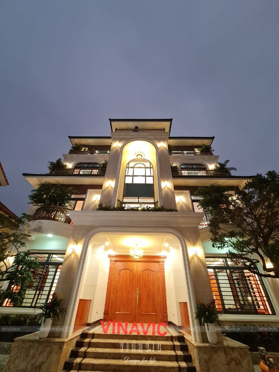 Thi công biệt thự 4 tầng tân cổ điển 223m2 (CĐT: Mrs Liên - Nghệ An) TCBT2224