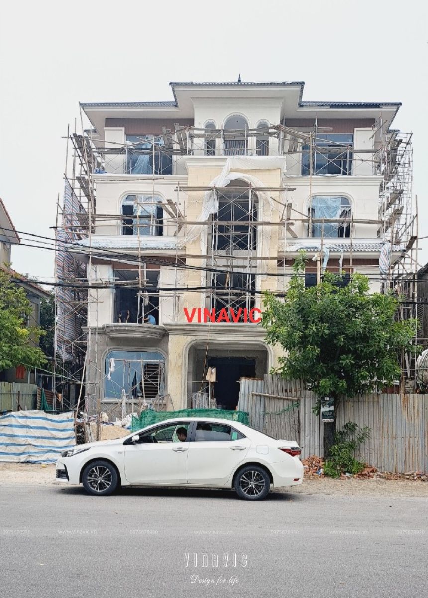 Thi công biệt thự 4 tầng tân cổ điển 223m2 (CĐT: Mrs Liên - Nghệ An) TCBT2224