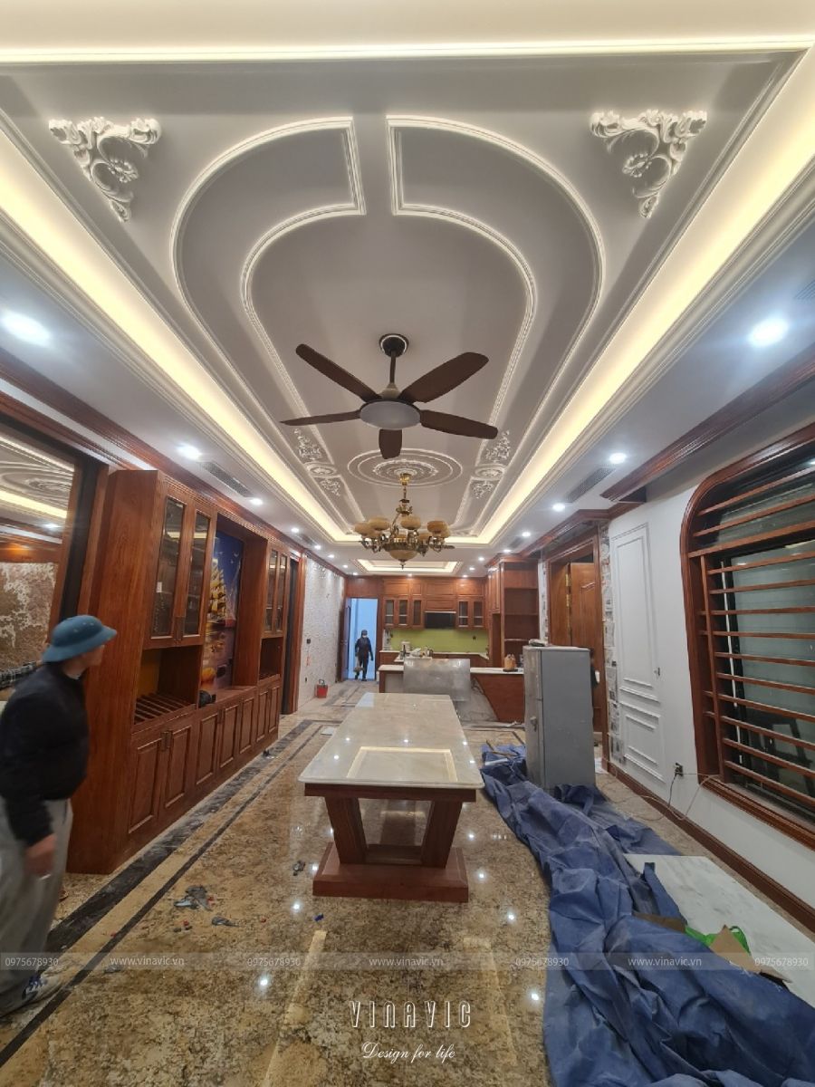 Thi công biệt thự 4 tầng tân cổ điển 223m2 (CĐT: Mrs Liên - Nghệ An) TCBT2224