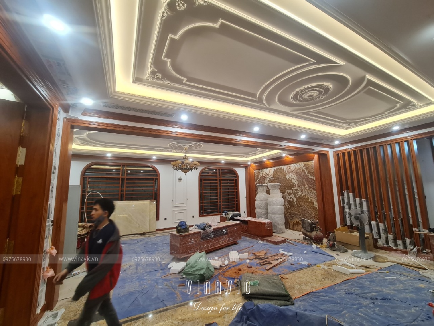 Thi công biệt thự 4 tầng tân cổ điển 223m2 (CĐT: Mrs Liên - Nghệ An) TCBT2224