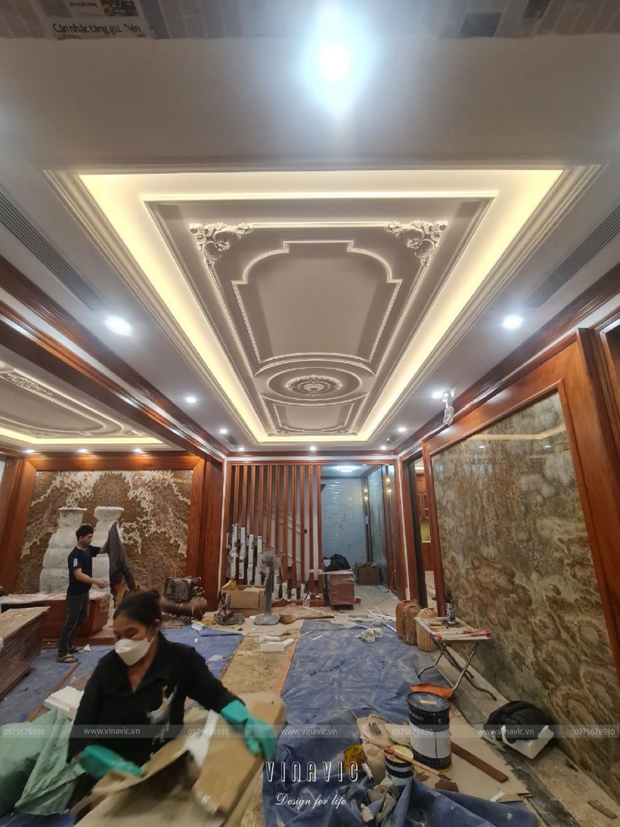 Thi công biệt thự 4 tầng tân cổ điển 223m2 (CĐT: Mrs Liên - Nghệ An) TCBT2224