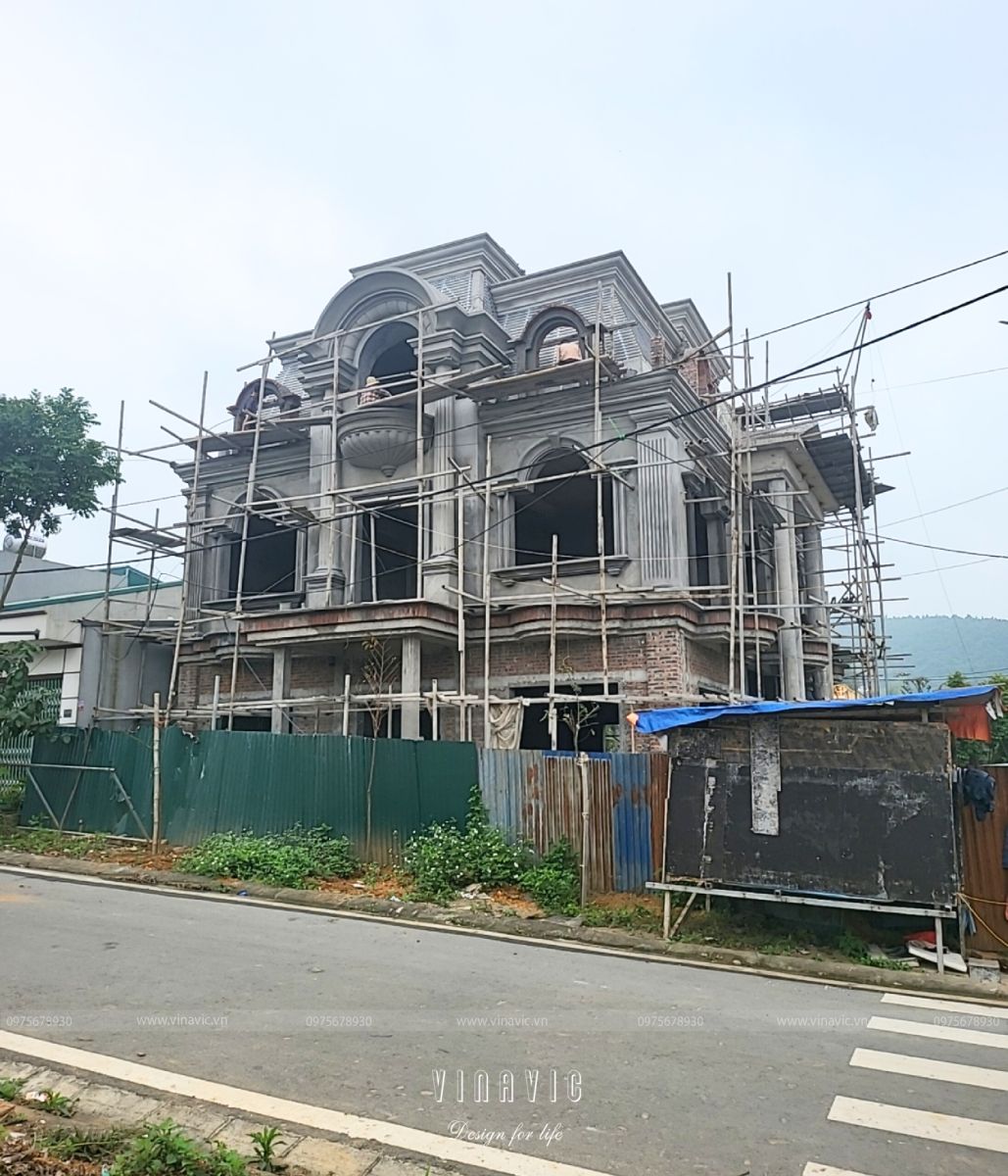 Thi công biệt thự 3 tầng mái mansard