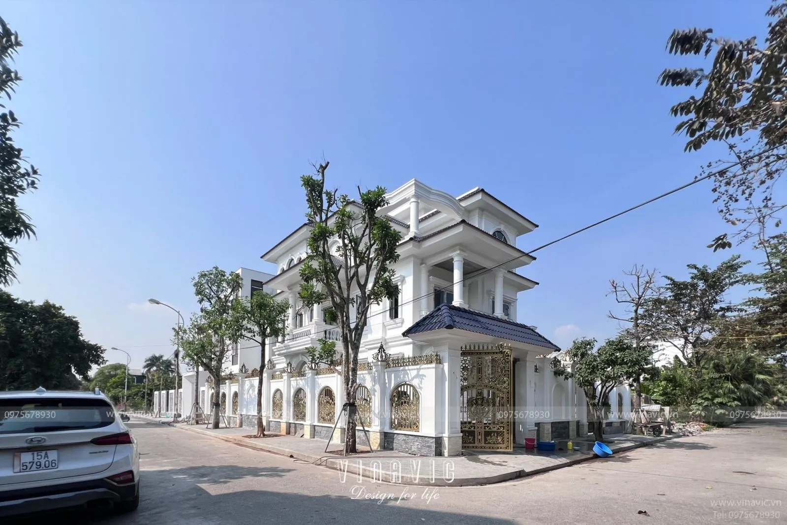 Thi công biệt thự tân cổ điển mái nhật