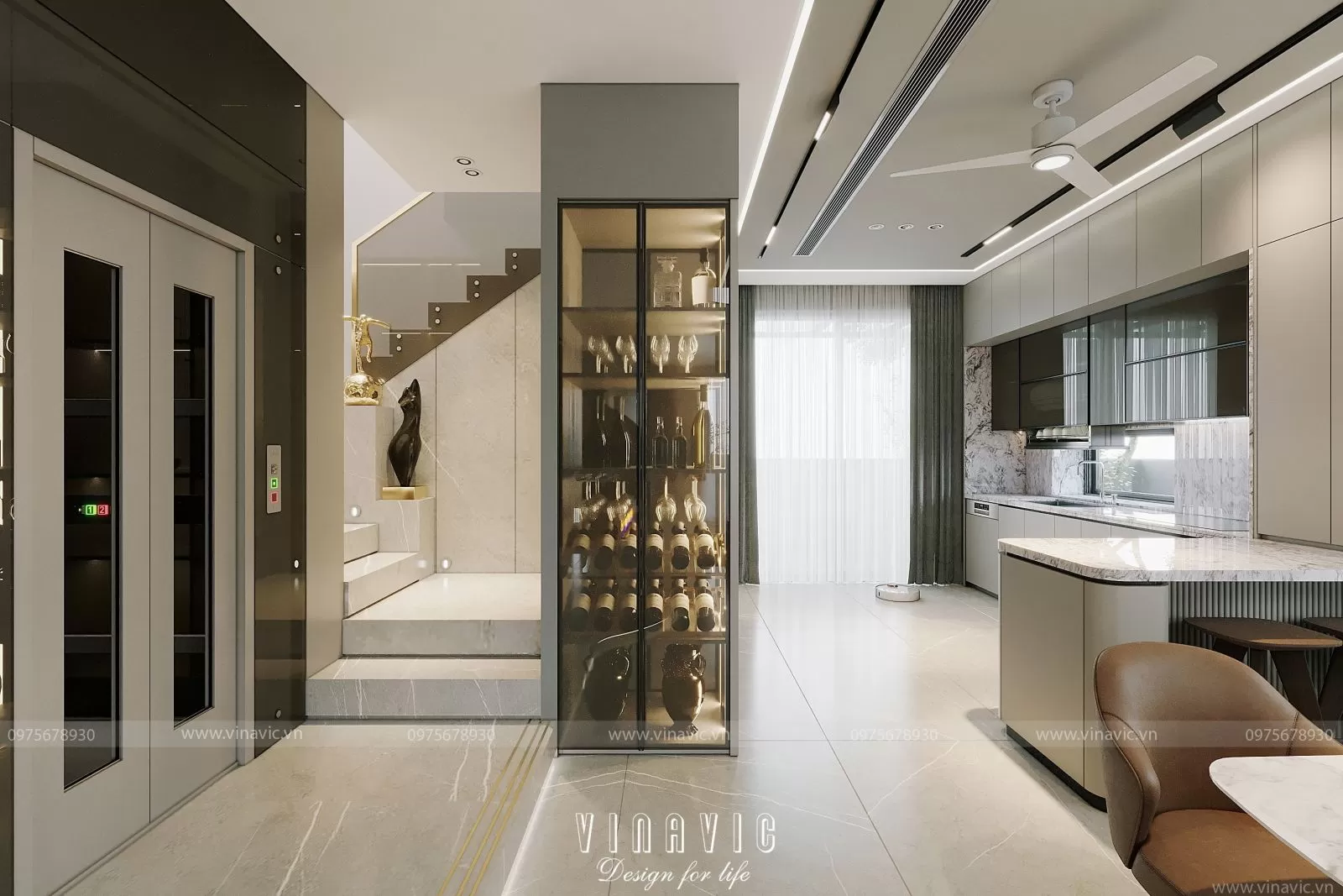 Thiết kế nội thất chung cư 3 phòng ngủ phong cách tối giản (Minimalism)