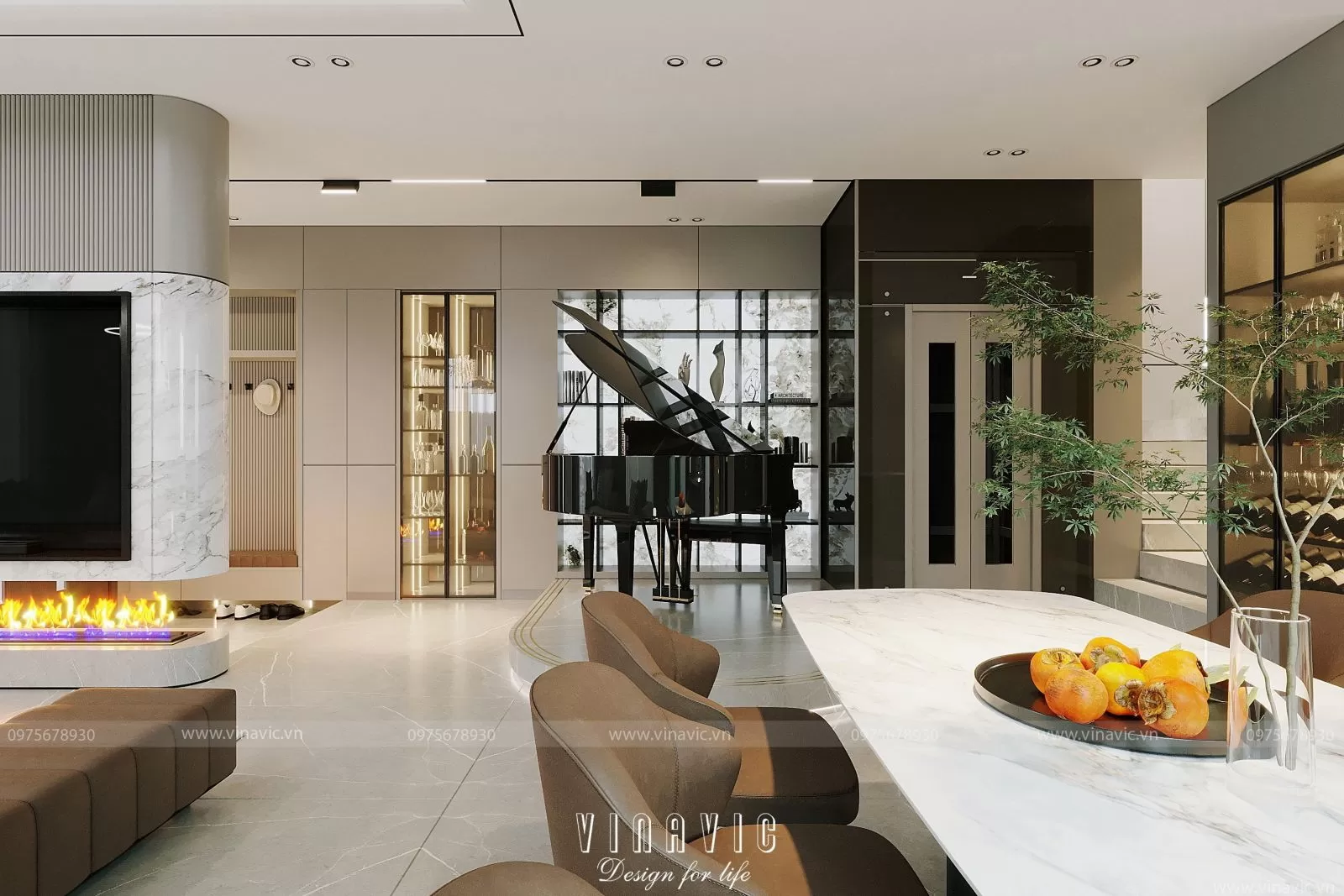 Nội thất biệt thự nhà vườn 100m²