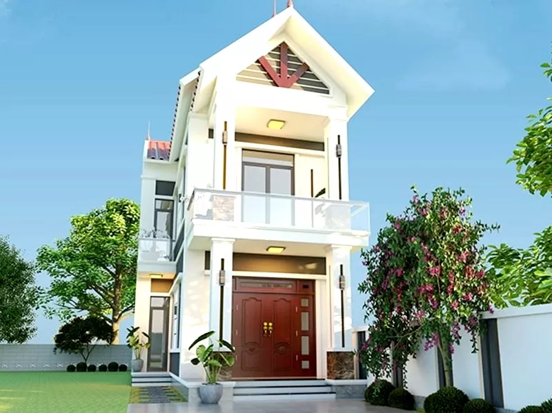 Nhà ống đơn giản kiểu chữ L tiết kiệm chi phí