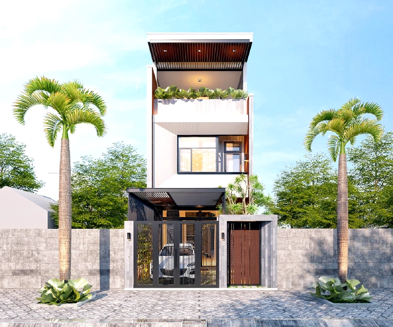 Mẫu nhà phố mặt tiền 5m hiện đại phù hợp cho nhiều gia đình trẻ