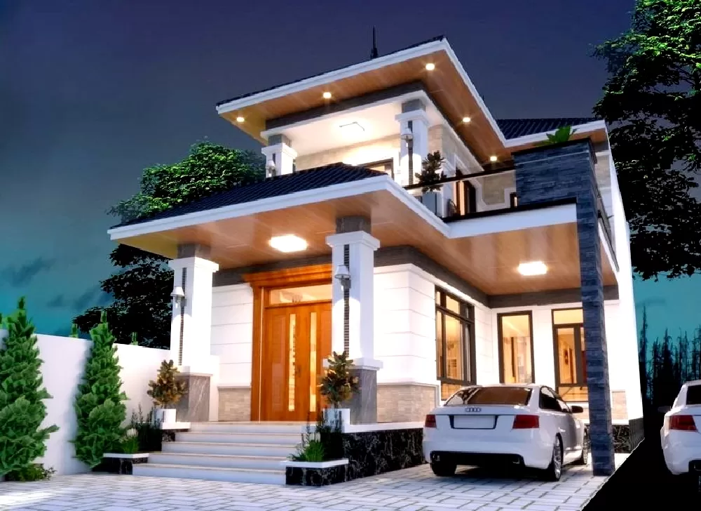 Ngôi nhà có mặt tiền rộng thông thoáng