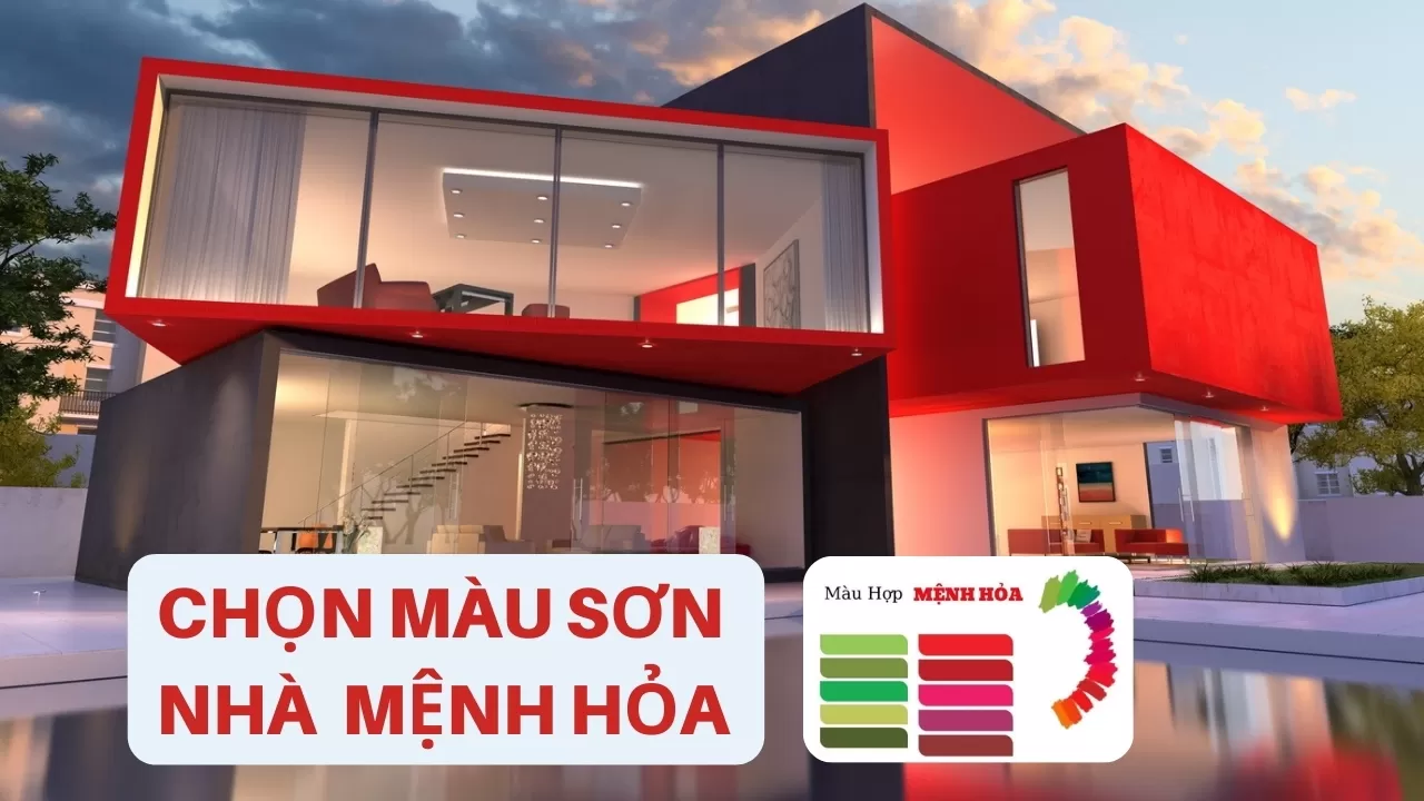 phối màu sơn nhà cho người mệnh hỏa