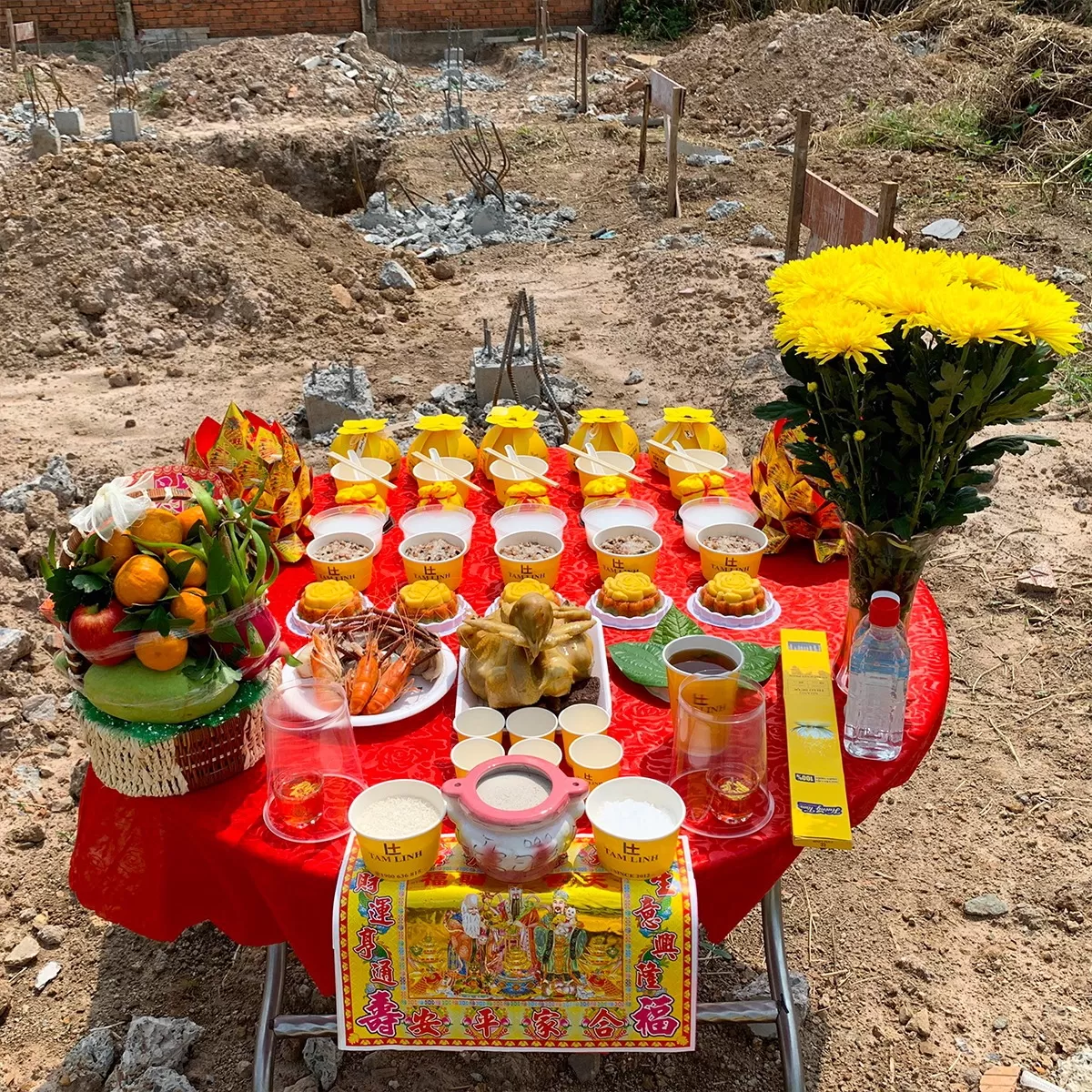 Lễ vật cúng động thổ xây nhà