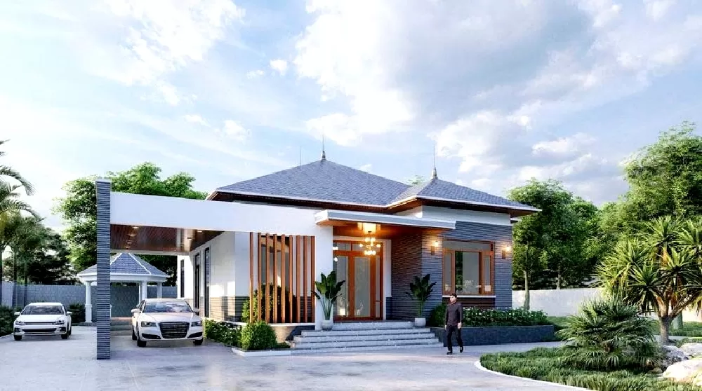  Vật liệu xây dựng được lựa chọn cẩn thận, bao gồm kính, nhôm và gỗ