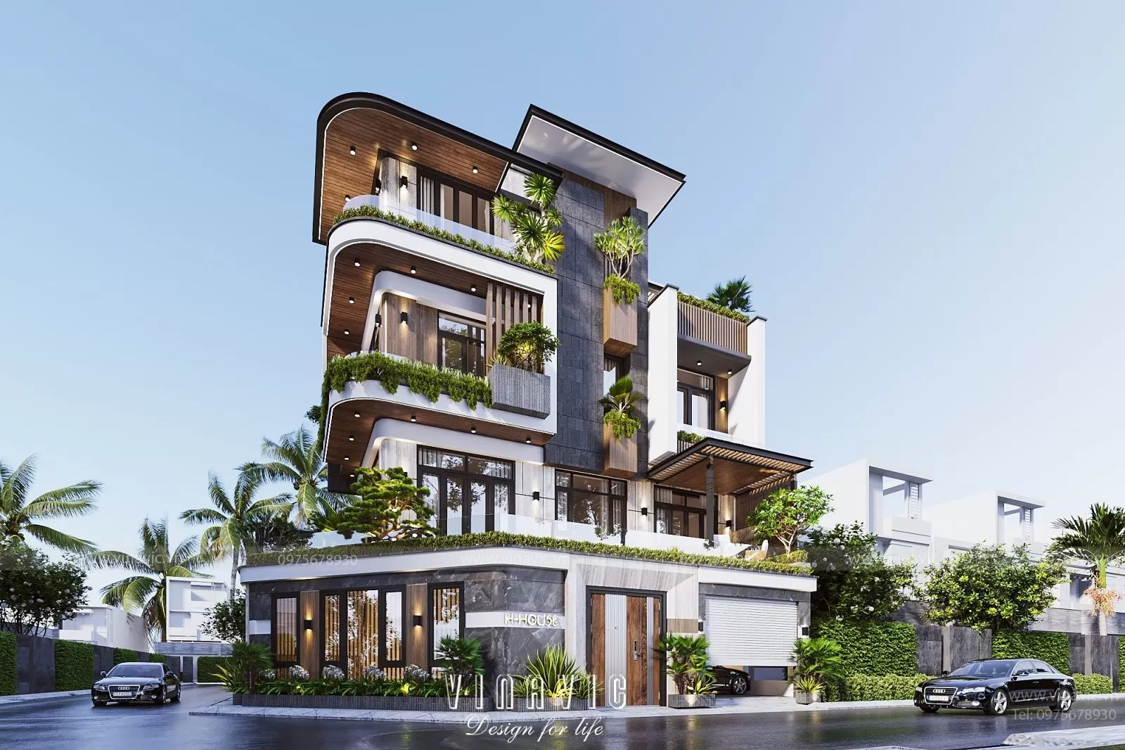 Các mẫu biệt thự 130m2 4 tầng đa phong cách, đẹp mọi góc nhìn