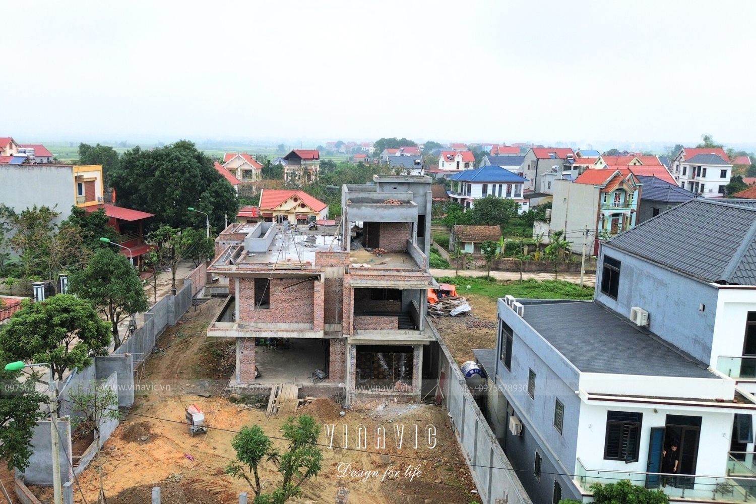 Thi công biệt thự hiện đại 3 tầng 270m2 (CĐT: Mr Dương - Bắc Giang) TCBT2209